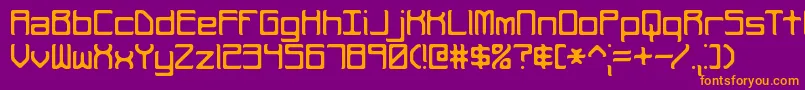 Rehearsc Font – Orange Fonts on Purple Background