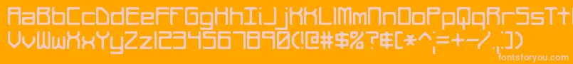 Rehearsc Font – Pink Fonts on Orange Background