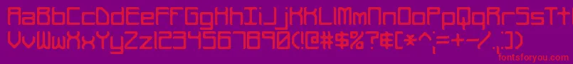 Rehearsc Font – Red Fonts on Purple Background