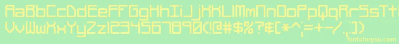 Rehearsc Font – Yellow Fonts on Green Background