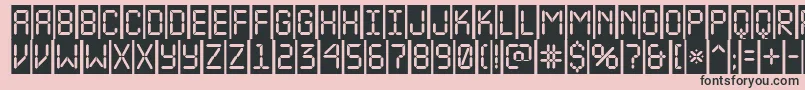 フォントALcdnovacm – ピンクの背景に黒い文字