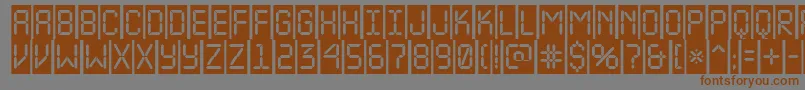ALcdnovacm Font – Brown Fonts on Gray Background