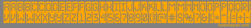 ALcdnovacm Font – Orange Fonts on Gray Background
