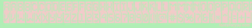 ALcdnovacm Font – Pink Fonts on Green Background
