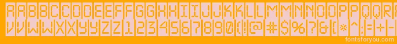 ALcdnovacm Font – Pink Fonts on Orange Background