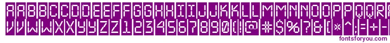 ALcdnovacm Font – Purple Fonts on White Background