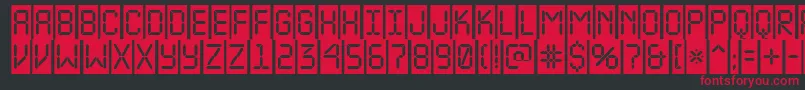 ALcdnovacm Font – Red Fonts on Black Background