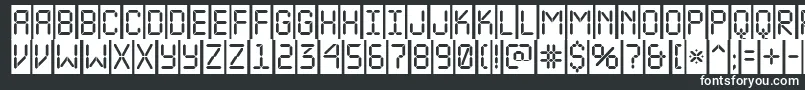 Czcionka ALcdnovacm – białe czcionki na czarnym tle