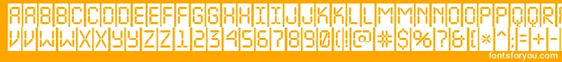 フォントALcdnovacm – オレンジの背景に白い文字