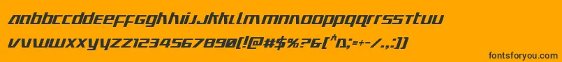 Ultramarinescondital Font – Black Fonts on Orange Background