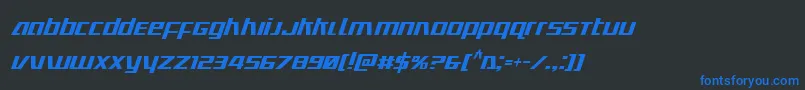 Ultramarinescondital Font – Blue Fonts on Black Background