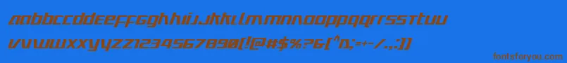 Ultramarinescondital Font – Brown Fonts on Blue Background