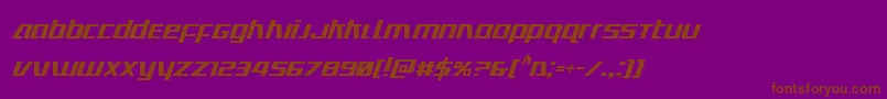 Ultramarinescondital Font – Brown Fonts on Purple Background