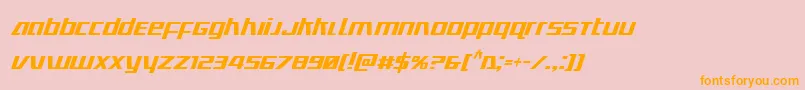 Ultramarinescondital Font – Orange Fonts on Pink Background