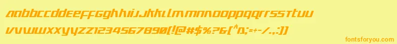 Ultramarinescondital Font – Orange Fonts on Yellow Background