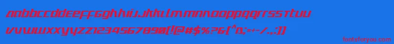 Ultramarinescondital Font – Red Fonts on Blue Background