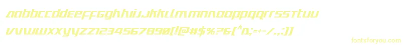 フォントUltramarinescondital – 黄色のフォント
