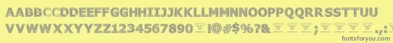 GeneseestBlack Font – Gray Fonts on Yellow Background