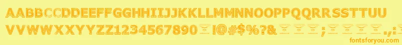GeneseestBlack Font – Orange Fonts on Yellow Background