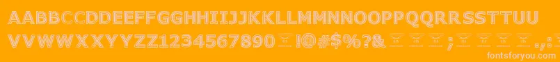 GeneseestBlack Font – Pink Fonts on Orange Background