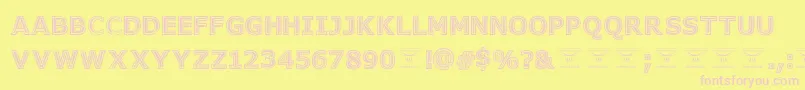 GeneseestBlack Font – Pink Fonts on Yellow Background