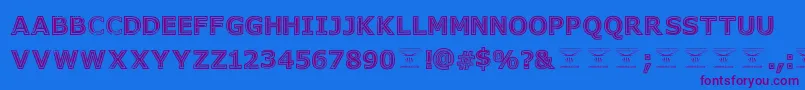 GeneseestBlack Font – Purple Fonts on Blue Background