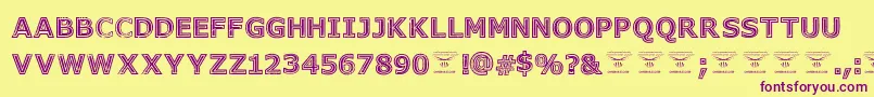 GeneseestBlack Font – Purple Fonts on Yellow Background