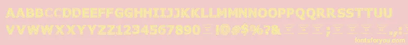 GeneseestBlack Font – Yellow Fonts on Pink Background