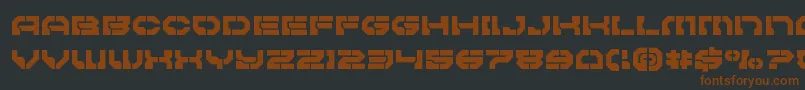 Pulsarclass-fontti – ruskeat fontit mustalla taustalla