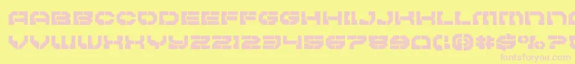 Pulsarclass Font – Pink Fonts on Yellow Background