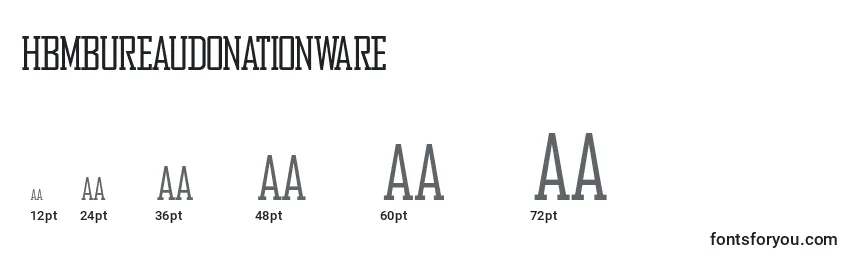 Размеры шрифта HbmBureauDonationware