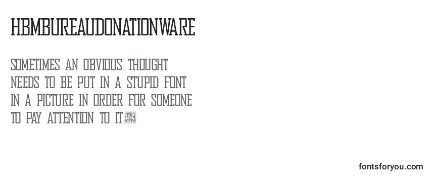 HbmBureauDonationware Font