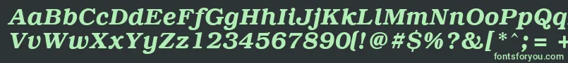 PcBrusselsDemiitalic Font – Green Fonts on Black Background