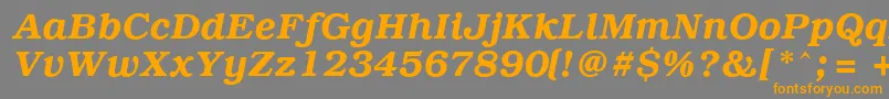 PcBrusselsDemiitalic Font – Orange Fonts on Gray Background