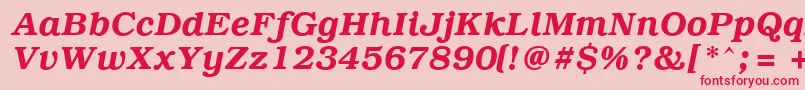 Шрифт PcBrusselsDemiitalic – красные шрифты на розовом фоне