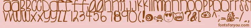 Sweettea Font – Brown Fonts on Pink Background