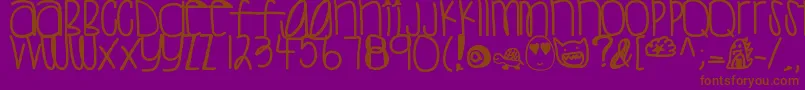 Sweettea Font – Brown Fonts on Purple Background