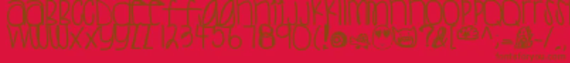 Sweettea Font – Brown Fonts on Red Background