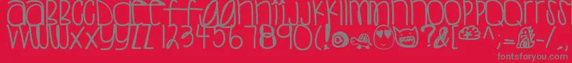 Sweettea Font – Gray Fonts on Red Background