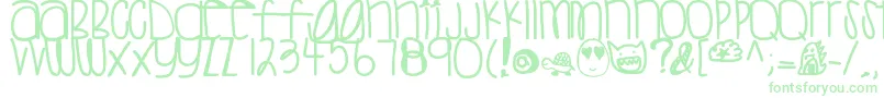 Sweettea Font – Green Fonts on White Background