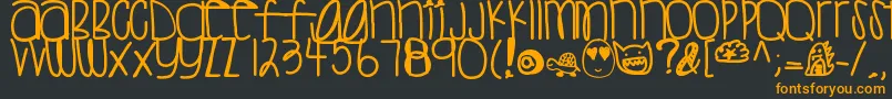 Sweettea Font – Orange Fonts on Black Background