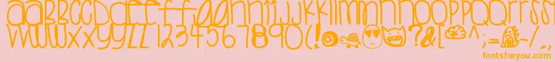 Шрифт Sweettea – оранжевые шрифты на розовом фоне