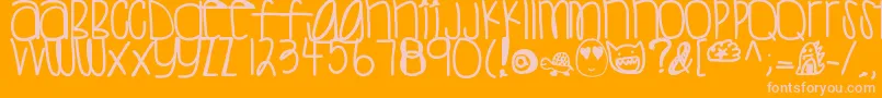 Sweettea Font – Pink Fonts on Orange Background