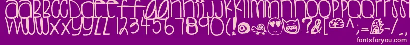 Sweettea Font – Pink Fonts on Purple Background