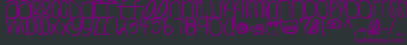 Sweettea Font – Purple Fonts on Black Background