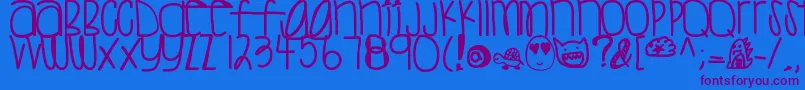 Sweettea Font – Purple Fonts on Blue Background