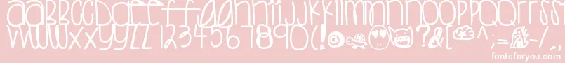 Sweettea Font – White Fonts on Pink Background