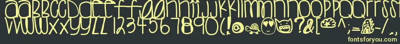 Sweettea Font – Yellow Fonts on Black Background