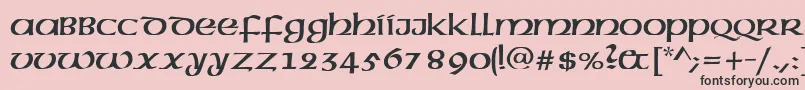 AmericanUncial Font – Black Fonts on Pink Background