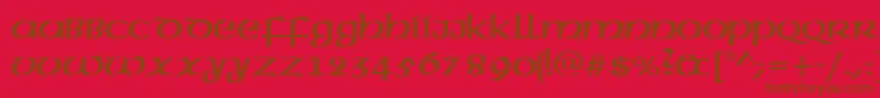 AmericanUncial Font – Brown Fonts on Red Background